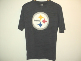 Pittsburgh Steelers Tee Shirt Size Medium Unisex Striated Gray Short Sle... - £16.25 GBP