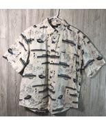 Puritan Shirt Men&#39;s Button Down Collar XL Pocket Nautical Theme Boats Li... - $225.80 MXN