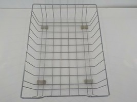 Vintage Metal Wire In/Out Basket Office Desk Paper Tray Organizer w/ Rubber Feet - £10.38 GBP