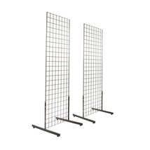 Only Hangers 2&#39; x 6&#39; Gridwall Panel Tower with T-Base Floorstanding Display Kit  - $99.95+