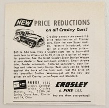 1950 Print Ad Crosley Cars Station Wagons Made in Cincinnati,Ohio .. - $7.99