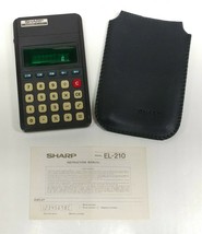 Sharp ELSI MATE EL-210 Electronic Calculator - Vintage Green LED Retro - £43.14 GBP