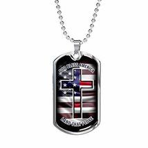 Express Your Love Gifts God Bless America Necklace Stainless Steel or 18k Gold D - £42.98 GBP
