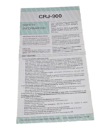 CRJ 900 Delta Mesaba Airlines Safety Emergency Information Card MINT 200... - $187.53 MXN