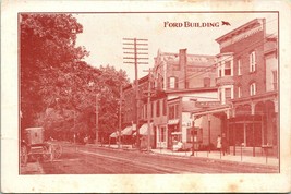 Vtg UDB Postcard Washington New Jersey NJ Dirt Street View w Carriages Unused - £7.13 GBP