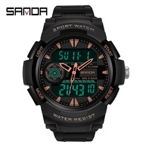 SANDA Watches Men Analog Digital Watch Waterproof Sports Watches for Men Silicon - £31.12 GBP