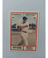 1982 Baseballs Greatest Hitters Mickey Vernon #12 Senators - £1.54 GBP