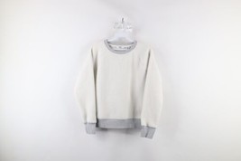 Vineyard Vines Womens XS Blank Sherpa Fleece Crewneck Sweatshirt White Polyester - £31.51 GBP