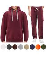 Men&#39;s 2 Piece Fleece Sports Gym Running Athletic Jogging Track Sweat Sui... - $1,029.03 MXN
