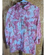 Allison Daley Size 12 Sheer Polyester Floral Button Up Top - €21,30 EUR