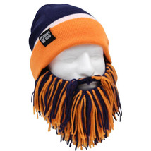 Beard Head Denver Broncos Blue Orange Knit Football Bearded Mask &amp; Hat - £23.66 GBP