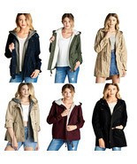 Womens All Season Utility Jacket with Hoodie 3 STYLES Parka Anorak Coat - $61.68 CAD