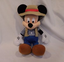 DISNEY Mickey Mouse Fishing Plush Toy Disneyland California Adventure 15&quot;  - £11.85 GBP
