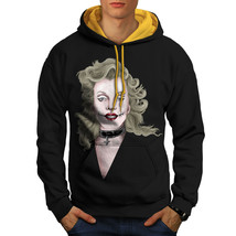 Wellcoda Woman Art Famous Dark Mens Contrast Hoodie - £31.23 GBP