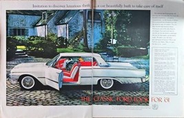 THE CLASSIC FORD LOOK FOR 61-Galaxie Club Victoria-Dual Ad-1960 Vintage ... - $206.03 MXN