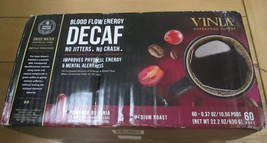 VINIA Blood Flow Coffee DECAF - Medium Roast Superfood Coffee Pods, Box of 60 - £77.86 GBP