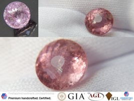  Tourmaline, untreated, light Pink premium handcrafted custom round Madagascar - £235.25 GBP