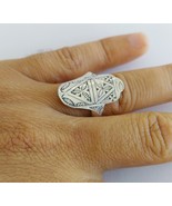 Ring Hamsa Silver Vintage 925 Sterling Hand Size Moroccan  And Handmade ... - £19.66 GBP