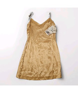 Jessica McClintock Vtg Dress NWT Gold With Rhinestone Straps Size 13/14 ... - €19,87 EUR
