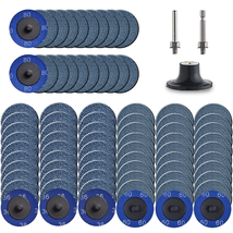 Tshya Roll Lock Disc, 80 Pcs 2 Inch Die Grinder Sanding Discs with 1/4&quot; ... - $36.01