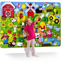 QUOKKA Farm Felt Board for Kids 3-5 Years Old - Social Emotional Preschool Learn - £15.56 GBP