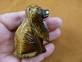 (Y-DOG-CS-713) brown COCKER SPANIEL dog gemstone figurine gem stone carving dogs - £13.96 GBP