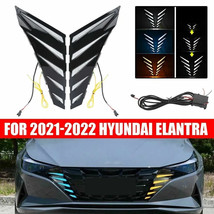2PCS For 2021-2022 Hyundai Elantra Front Grille LED Driving Turn Signal Lights - £88.04 GBP