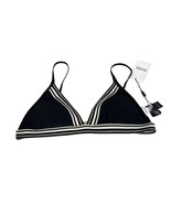 Reiss Women&#39;s Faith Triangle Bikini Top Black Size 6 New with tags - $64.71 CAD