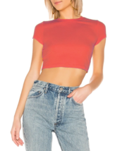 Cotton Citizen Womens Crop Top The Venice Solid Coral Size S W114764 - £27.81 GBP