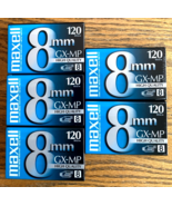 MAXELL 8MM GX-MP HIGH QUALITY P6-120 LOT OF 5 CAMCORDER VIDEO TAPES NEW ... - $55.49 CAD
