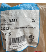 Halex 5PK 3/4&quot; EMT Coupling -22222 - $301.07 MXN