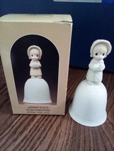 Precious Moments 102318 Wishing You A Cozy Christmas 1986 Bell - $5.93