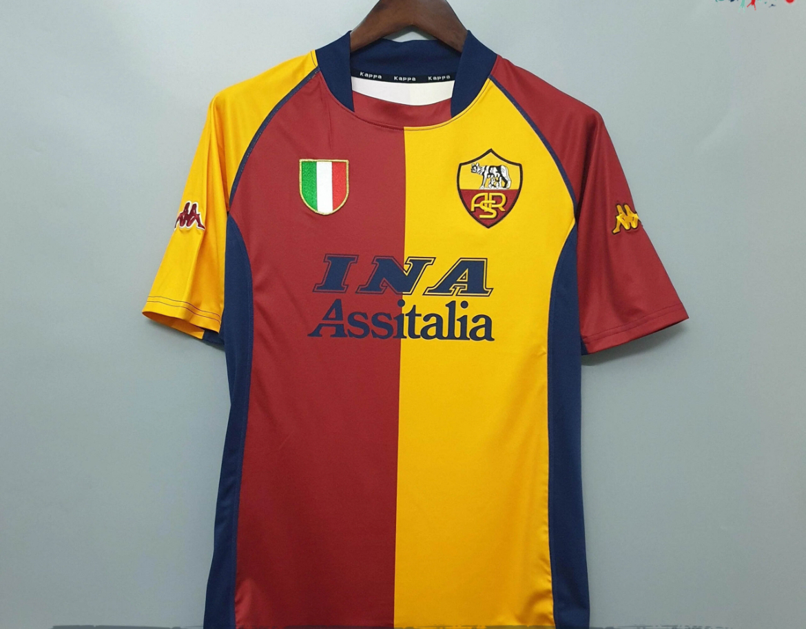 AS ROMA HOME KIT 2001 (RETRO)// FREE SHIPPING