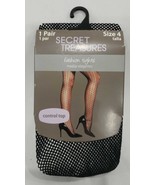 Secret Treasures Control Top Tights 1 Pair Size 4 Color  Black - $361.46 MXN