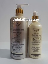 Easy glow gold strong whitening exfoliating scrub body wash and body milk - $94.00