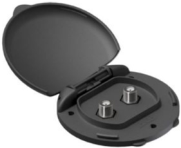 B&amp;B Molders Compact Enclosure Dual Coax TV Cable Outlets, Black - $8.92