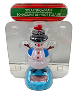 Christmas Snowman Dancing Solar Bobble Head Toy Collectible Holiday Decor - £8.55 GBP