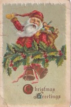 Santa Claus Christmas Greetings Hume Missouri 1911 Postcard E03 - £6.40 GBP