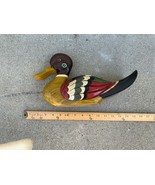 Superbo Giapponese Legno &amp; Lacca Anatra Decoy Sculture - $338.93 CAD
