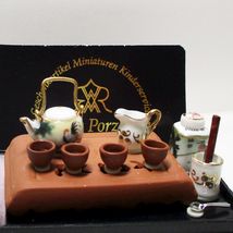 Dollhouse Asian Tea Service w Tray 1.450/6 Reutter Service/4 canister Miniature - £34.15 GBP