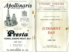 Judgement Day Magazine Programme Strand Theatre London 1937 - $21.84