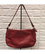 Fossil red leather shoulder bag 12” x 9” - $46.21