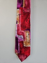 Jerry Garcia Red/Pink Street Sign Neck Tie, Fifty-Three, 100% Silk - $15.29