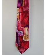 Jerry Garcia Red/Pink Street Sign Neck Tie, Fifty-Three, 100% Silk - $21.03 CAD
