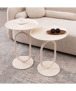 2PCS Modern Metal Lantern Small Round End Side Table Living Room - $3,099.97 MXN