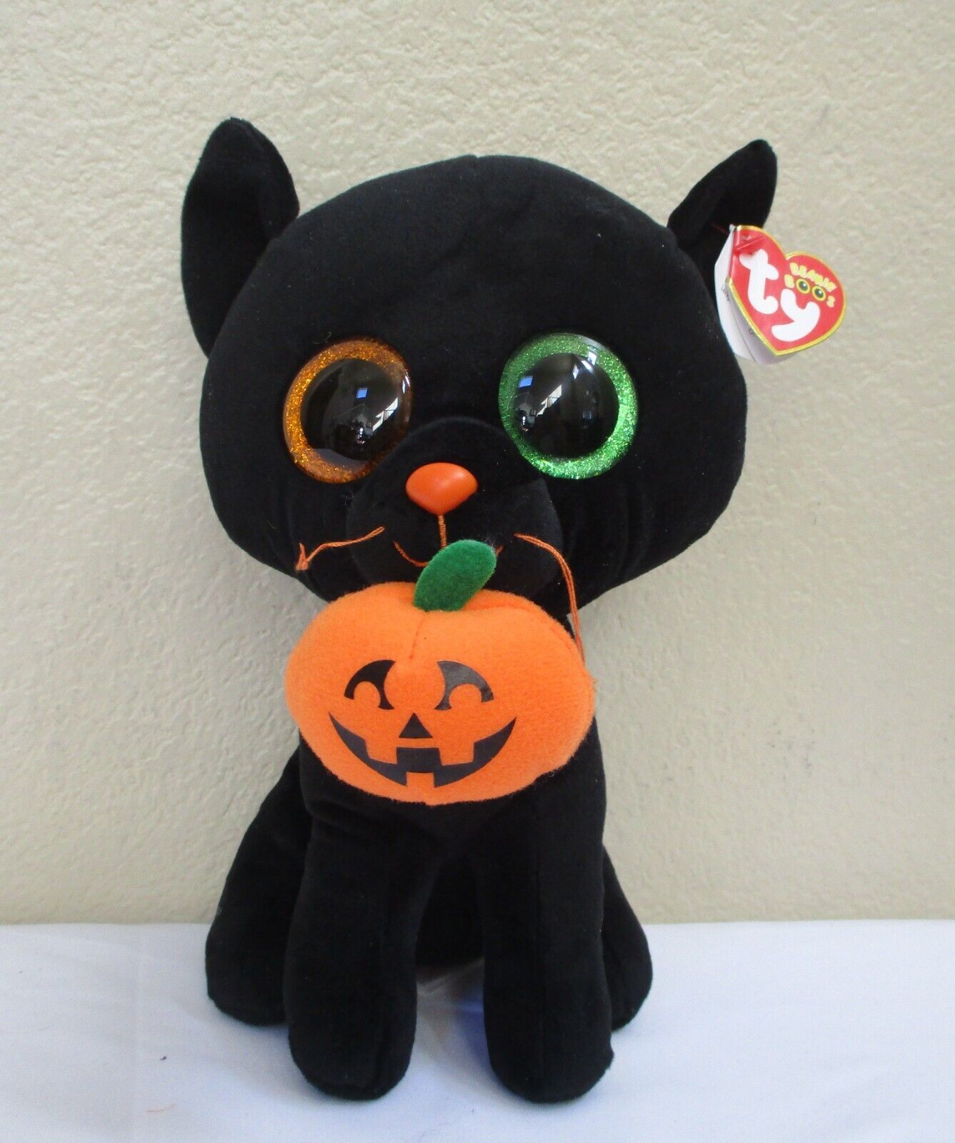 Primary image for Ty Beanie Boos Shadow the Black Cat Halloween Medium 9” NEW