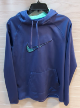 NIke Dri-fit L large hoodie pullover swoosh Womens purple green cowl neck - £15.65 GBP