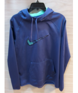 NIke Dri-fit L large hoodie pullover swoosh Womens purple green cowl neck - £15.57 GBP