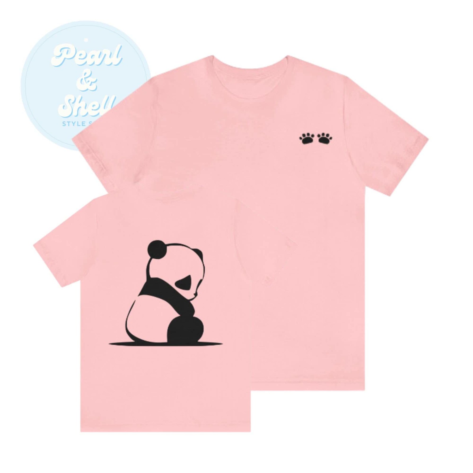 Primary image for unisex panda tshirt, white, gray, brown, blue, pink S, M, L, XL, 2XL