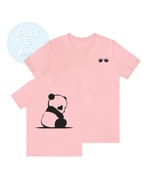 unisex panda tshirt, white, gray, brown, blue, pink S, M, L, XL, 2XL - £39.84 GBP